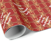 Frohe Weihnachten personalisiert Geschenkpapier (Rolleneckpunkt)