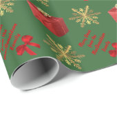 Frohe Weihnachten personalisiert Geschenkpapier (Rolleneckpunkt)