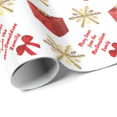 Frohe Weihnachten personalisiert Geschenkpapier (Rolleneckpunkt)