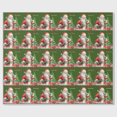 Frohe Weihnachten Personalisiert Grün Geschenkpapier (Flach)