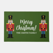 Frohe Weihnachten personalisiert Holiday Nutcracke Fußmatte (Vorderseite)