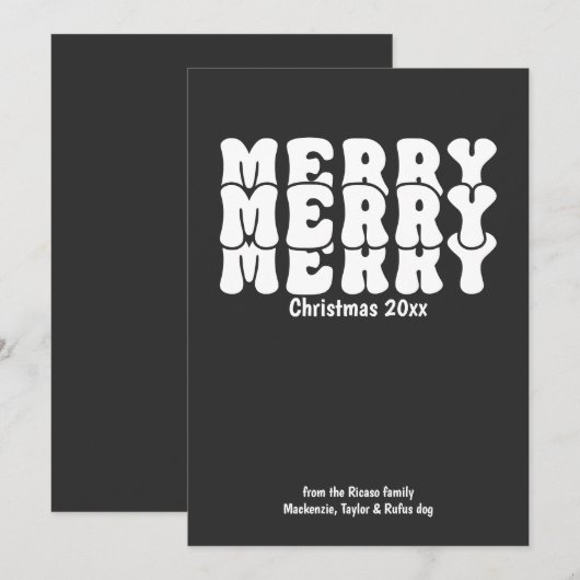 Frohe Weihnachten Personalisiert mit Ihrem eigenen (Vorne/Hinten)
