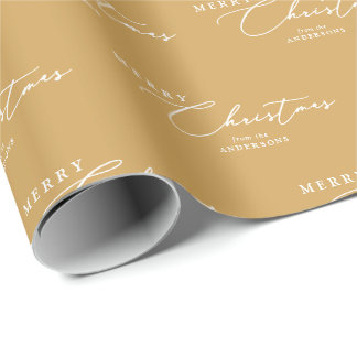 Frohe Weihnachten Personalisiert Moderne Elegante Geschenkpapier