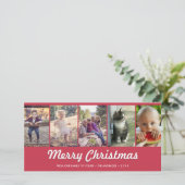 Frohe Weihnachten Personalisiert Multi Foto Urlaub (Stehend Vorderseite)