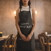 Frohe Weihnachten Personalisiert Name Black Schürze