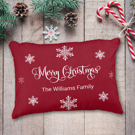 Frohe Weihnachten Personalisiert Red Accent Pillow Dekokissen