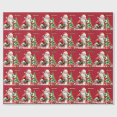 Frohe Weihnachten Personalisiert Red Geschenkpapier (Flach)