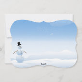 Frohe Weihnachten Personalisiert Snowman Card (Rückseite)