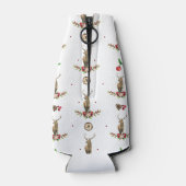 Frohe Weihnachten Personalisiert Winter Deer Patte Flaschenkühler (Rückseite)