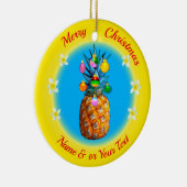 Frohe Weihnachten Personalisierte Ananas Ornament (Rechts)