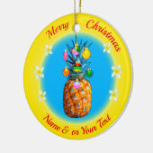 Frohe Weihnachten Personalisierte Ananas Ornament (Links)