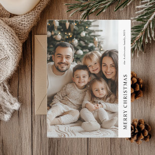 Frohe Weihnachten Personalisierte Familienfotokart Einladung