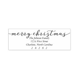 Frohe Weihnachten Personalisierte Feiertagsadresse Permastempel