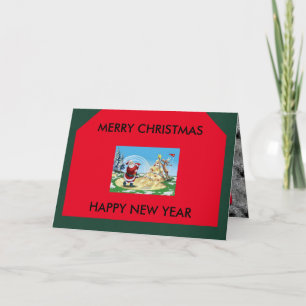 Frohe Weihnachten Personalisierte Golfkarte