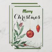 Frohe Weihnachten Personalisierte Grußkarte Einladung (Vorne/Hinten)