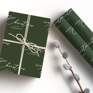 Frohe Weihnachten Personalisierte Moderne Elegante Geschenkpapier
