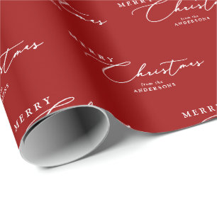 Frohe Weihnachten Personalisierte Moderne Elegante Geschenkpapier
