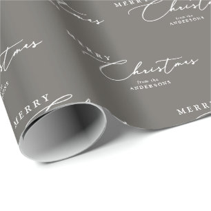 Frohe Weihnachten Personalisierte Moderne Elegante Geschenkpapier
