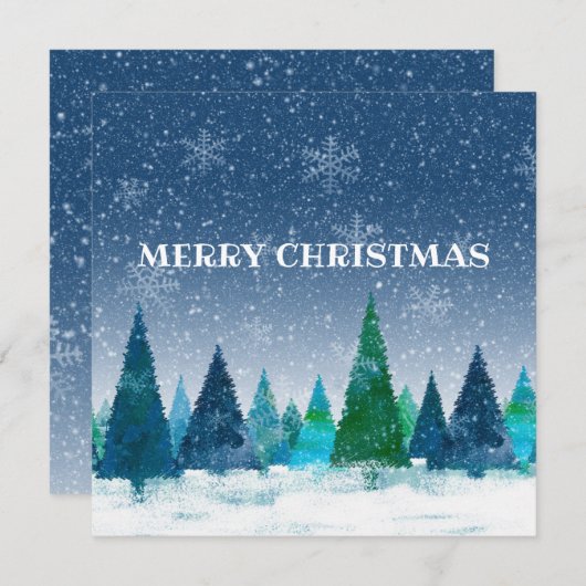 "Frohe Weihnachten" Personalisierte Postkarte (Vorne/Hinten)