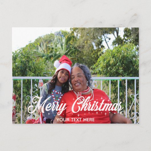 Frohe Weihnachten Personalisierte Postkarte (Vorderseite)