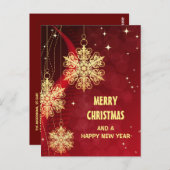 "Frohe Weihnachten" Personalisierte Postkarte (Vorne/Hinten)