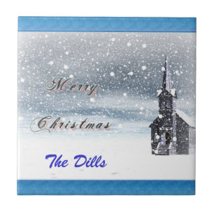 Frohe Weihnachten Personalisierte Tile Template Fliese
