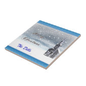 Frohe Weihnachten Personalisierte Tile Template Fliese (Seite)