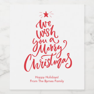 Frohe Weihnachten Personalisierte Weinetiketten Weinetikett