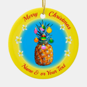 Frohe Weihnachten Personalisierten Ananas Ornament