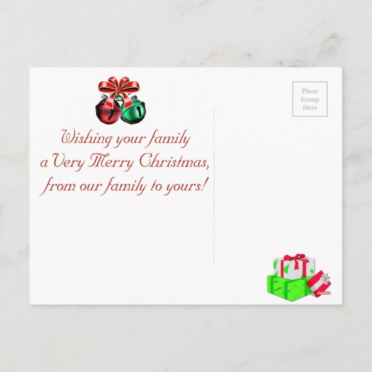 Frohe Weihnachten personalisierten Foto Postkarte (Rückseite)