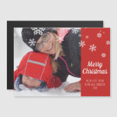 Frohe Weihnachten Personalisierten Foto Weihnachts Magnetkarte (Vorne/Hinten)