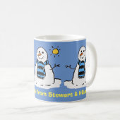 Frohe Weihnachten Personalisierten Gruß. Kaffeetasse (VorderseiteRechts)