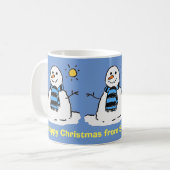 Frohe Weihnachten Personalisierten Gruß. Kaffeetasse (Vorderseite Links)