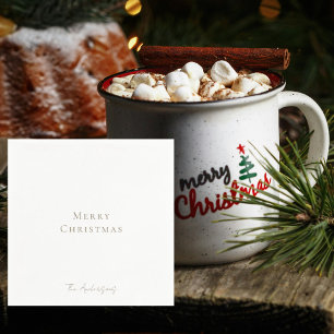Frohe Weihnachten Personalisierter Cocktail III Serviette