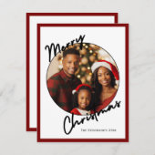 Frohe Weihnachten Personalisierter Foto Urlaub (Vorne/Hinten)