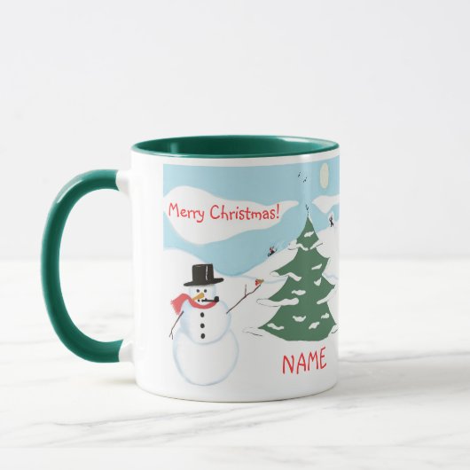Frohe Weihnachten - personalisierter Mug Tasse (Links)