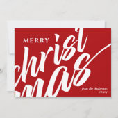 Frohe Weihnachten Personalisierter Name Modern Bol (Vorderseite)