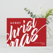 Frohe Weihnachten Personalisierter Name Modern Bol (Stehend Vorderseite)