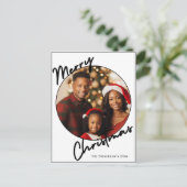 Frohe Weihnachten Personalisiertes Foto (Stehend Vorderseite)