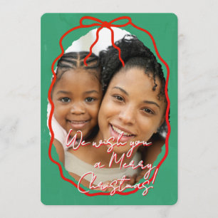 Frohe Weihnachten Personalisiertes Foto-Feiertag  Einladung