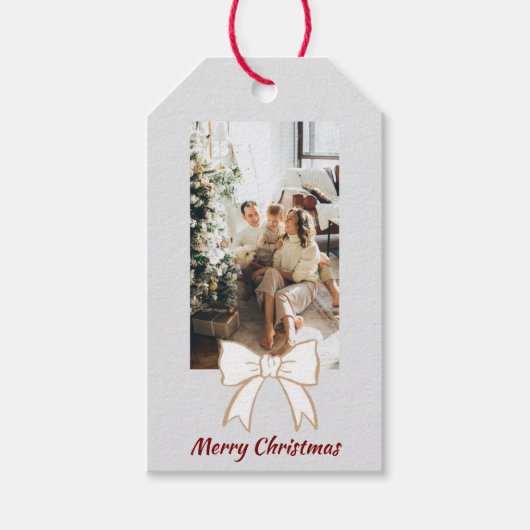 Frohe Weihnachten Personalisiertes Foto Geschenk T Geschenkanhänger (Vorderseite)