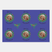 Frohe Weihnachten Personalisiertes Foto Geschenkpapier Set (Vorderseite 3)