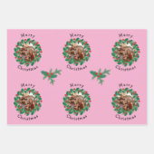 Frohe Weihnachten Personalisiertes Foto Geschenkpapier Set (Vorderseite 2)