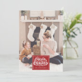 Frohe Weihnachten Personalisiertes Foto Hirsch Idy (Stehend Vorderseite)