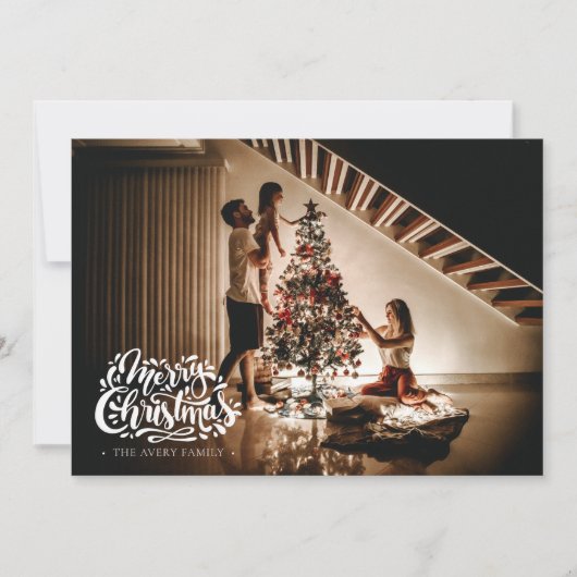 Frohe Weihnachten Personalisiertes Foto Hirsch Idy (Vorderseite)