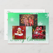 Frohe Weihnachten Personalisiertes Foto Postkarte (Vorne/Hinten)