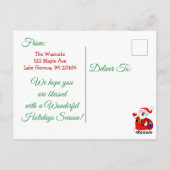 Frohe Weihnachten Personalisiertes Foto Postkarte (Rückseite)