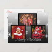 Frohe Weihnachten Personalisiertes Foto Postkarte (Vorne/Hinten)