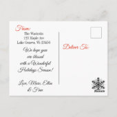 Frohe Weihnachten Personalisiertes Foto Postkarte (Rückseite)