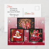 Frohe Weihnachten Personalisiertes Foto Postkarte (Vorne/Hinten)